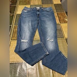 Women's Blue Distressed Jeans